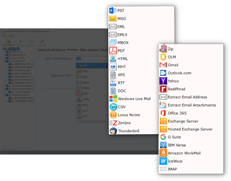 screenshot of Advik Office 365 Backup Tool